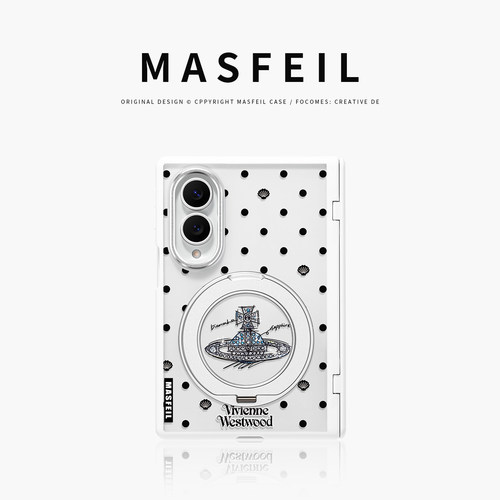 MASFEIL× 贝壳土星适用三星GalaxyZFold8Wide手机壳磁吸带支架小折叠屏阔Zfold8透明全包保护套防摔新款高档