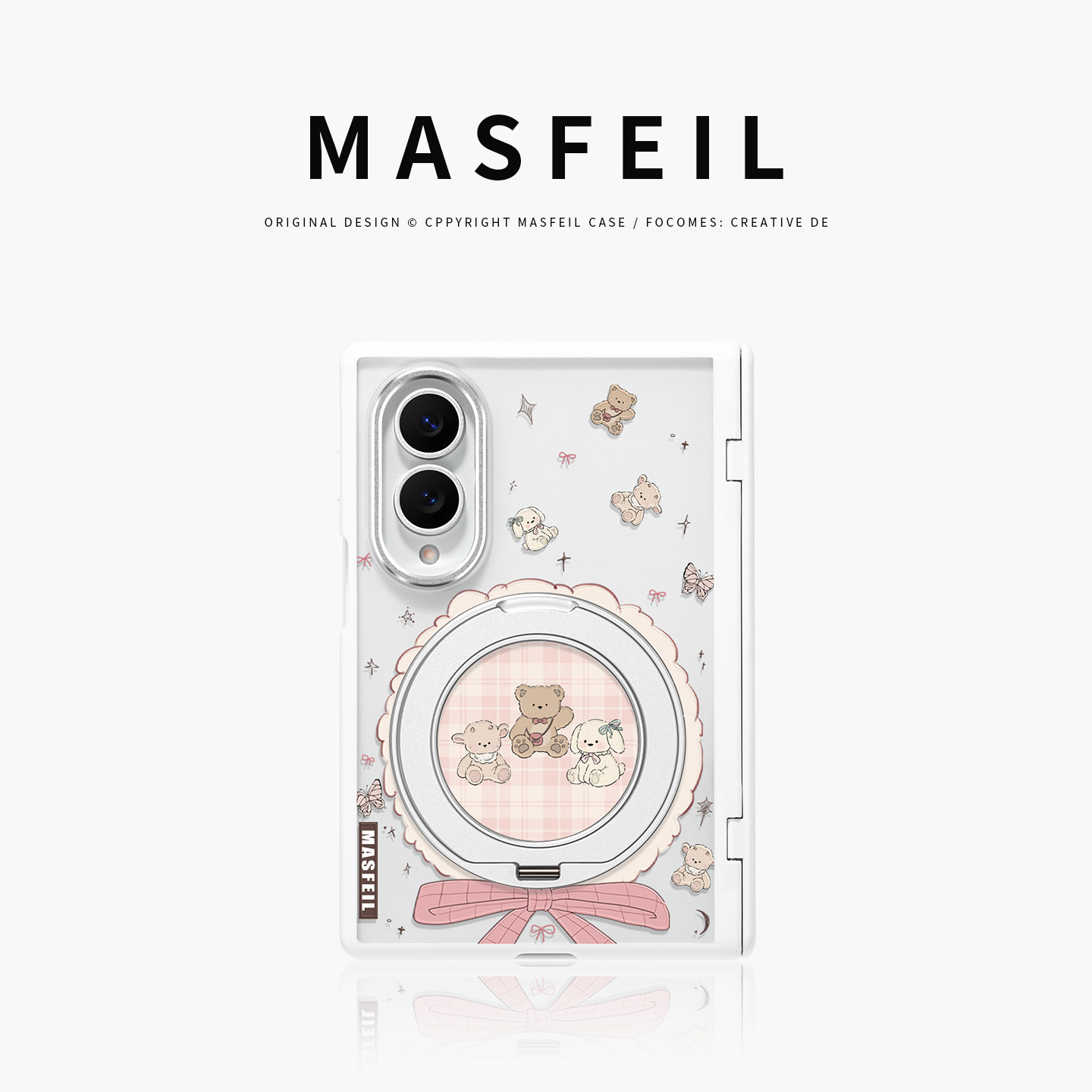 MASFEIL× 布偶心事适用三星GalaxyZFold8Wide手机壳磁吸带支架小折叠屏阔Zfold7透明全包保护套防摔新款高档