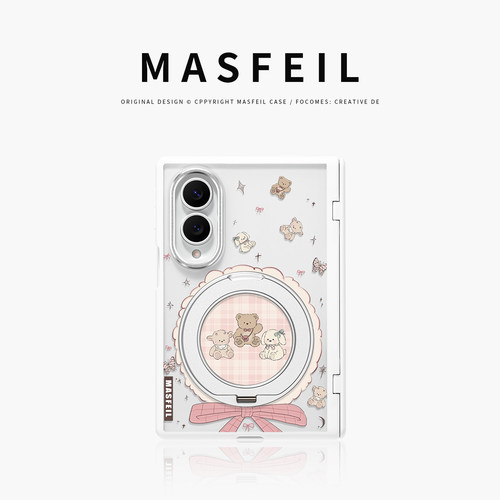 MASFEIL× 布偶心事适用三星GalaxyZFold8Wide手机壳磁吸带支架小折叠屏阔Zfold7透明全包保护套防摔新款高档