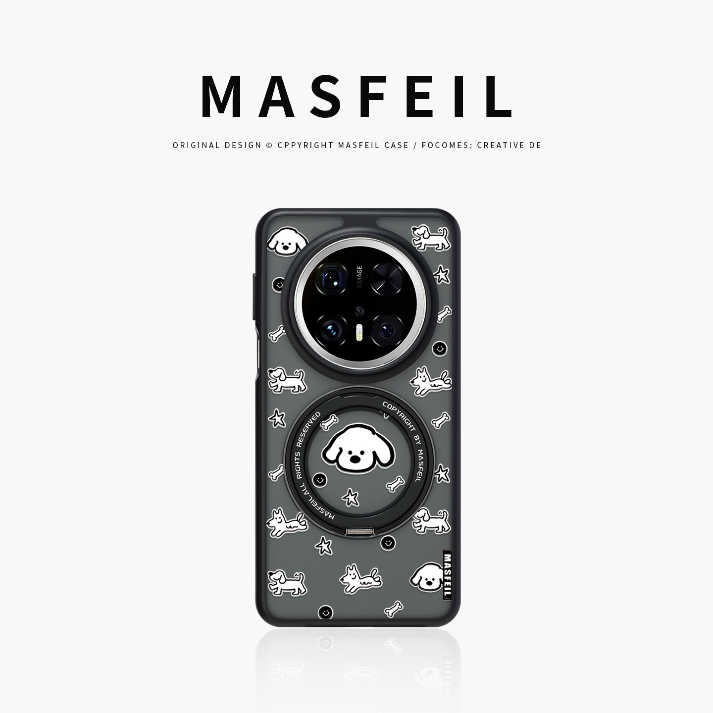 MASFEIL × 黑白小狗适用华为mate80pro手机壳新款