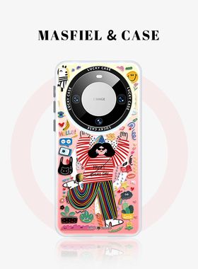 MASFEIL × 抓住快乐联名适用华为Mate80Promax手机壳mate60/70新款Pura80磁吸支架保护套30女P60全包防摔P70