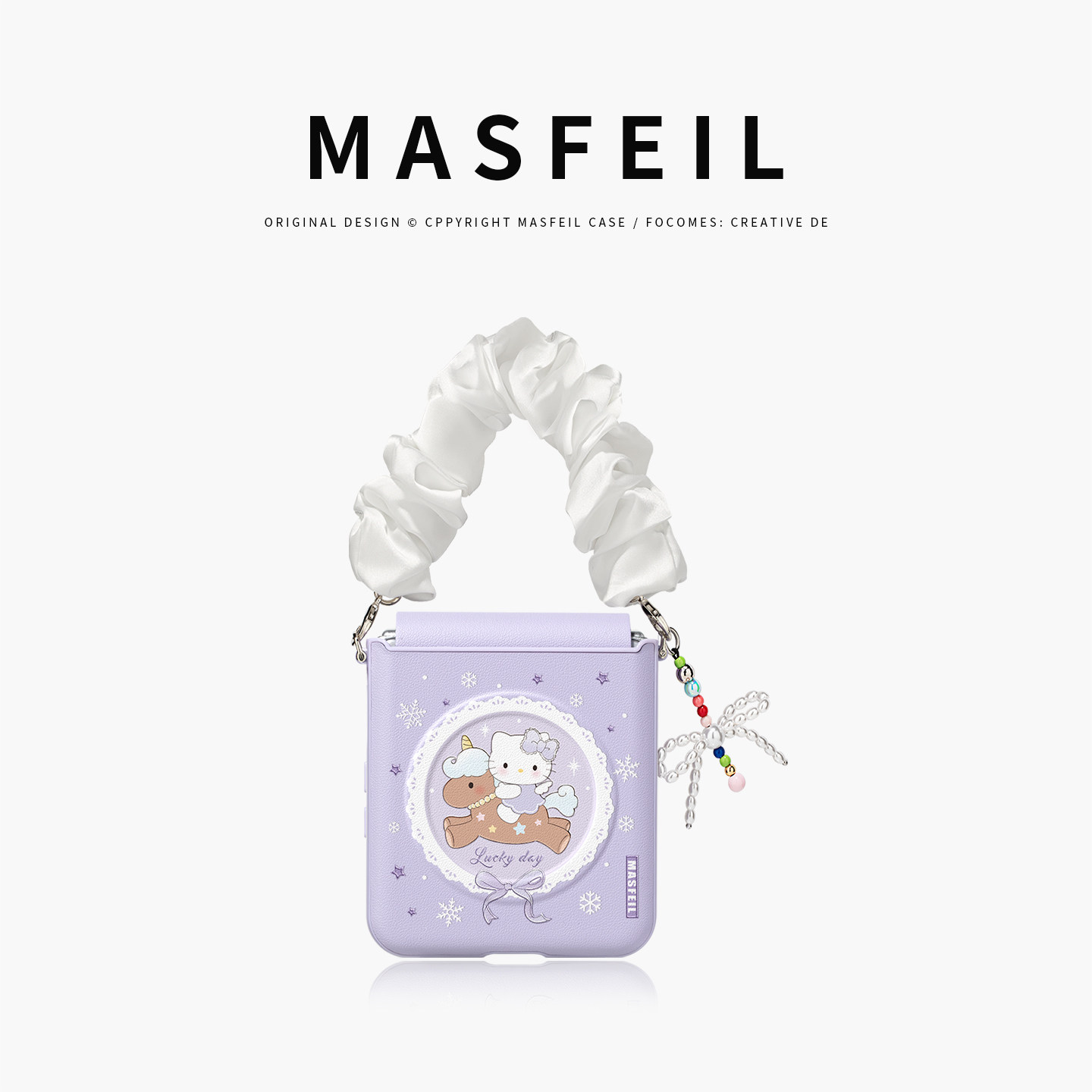 MASFEIL × 凯蒂独角兽适用小米mixflip2手机壳新款mix flip2小折叠屏保护套MIXFlip2全包高档外壳filp防摔女