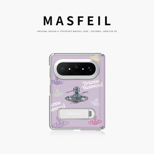 MASFEIL× 时尚土星适用华为PuraXMax手机壳带支架小折叠阔PURA典藏版YZ双中轴全包保护套高档防摔可爱x2新款