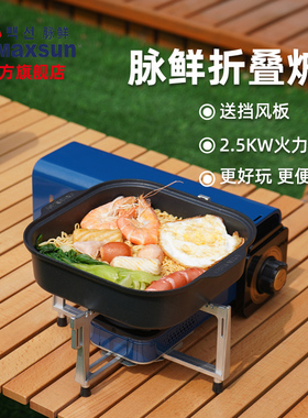脉鲜卡式炉户外露营折叠炉具便携式燃气瓦斯火锅烧烤炉防风MS-100