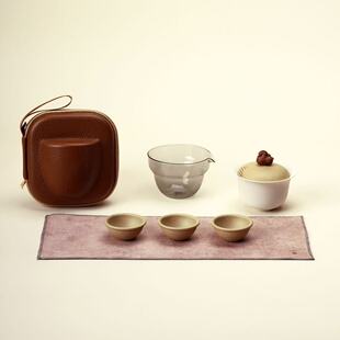 一条丨走马观茶 / 旅行茶具套装便携式紫砂茶器 / 盖碗一壶三杯