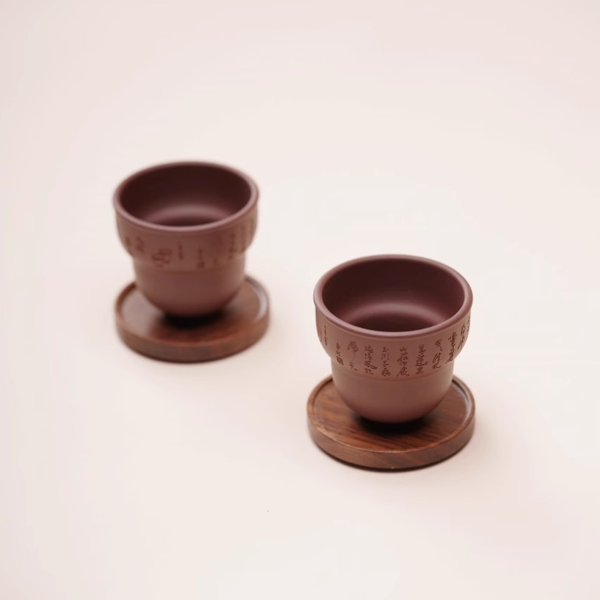 一条新派紫砂原矿紫泥紫砂杯