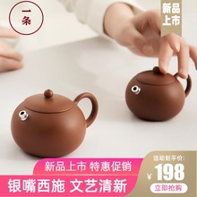 一条宜兴紫砂壶纯全手工小茶壶正宗原矿大红袍茶具家用西施壶