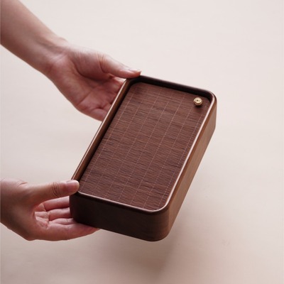 华章小号胡桃木茶盘一条