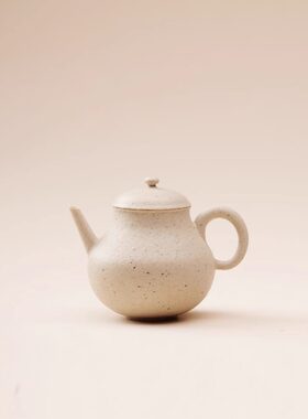 一条新派紫砂白段泥紫砂壶全手工