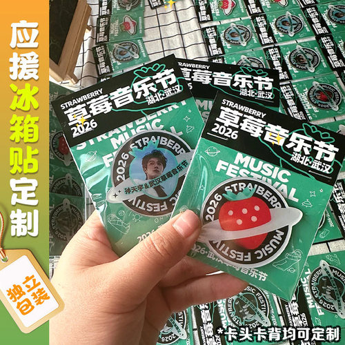 应援冰箱贴定制音乐节物料磁吸贴设计演唱会创意异形磁贴来图定做