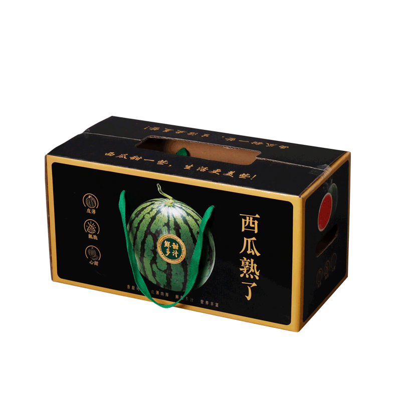 2个装高档西瓜包装箱精品8424甜西瓜麒麟瓜手提礼品盒水果箱定制