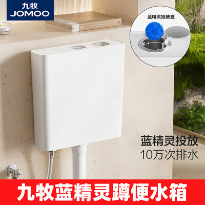 九牧蹲便器蓝精灵冲水箱节能节水