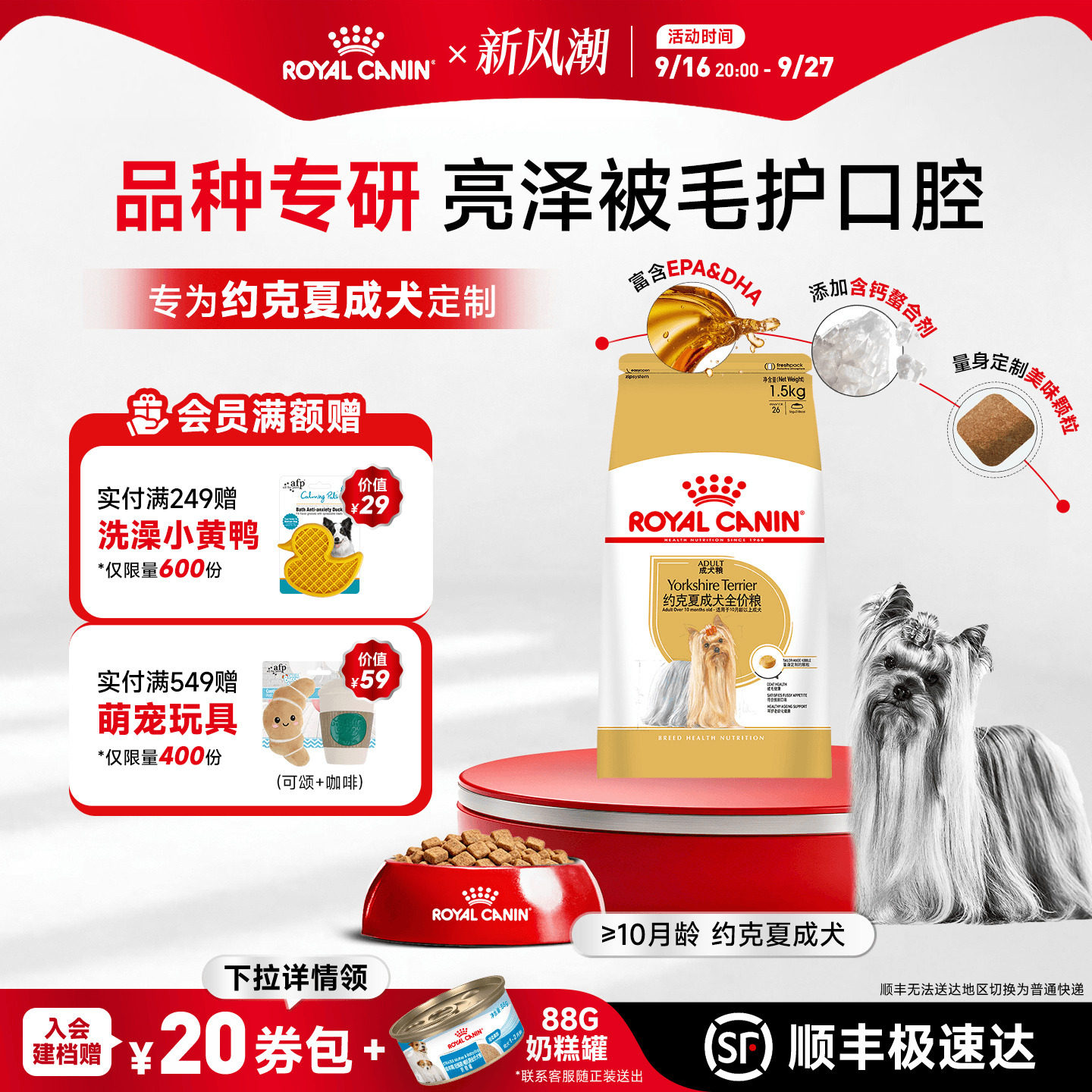 约克夏皇家狗粮小型犬										