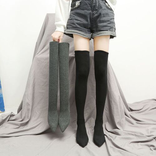 弹力袜连裤靴女素材模板 弹力袜连裤靴女图片下载 小麦优选