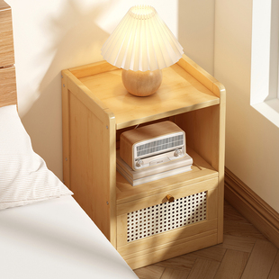 床头柜小型家用卧室床边夹缝收纳柜2025新款简易置物柜出租房专用