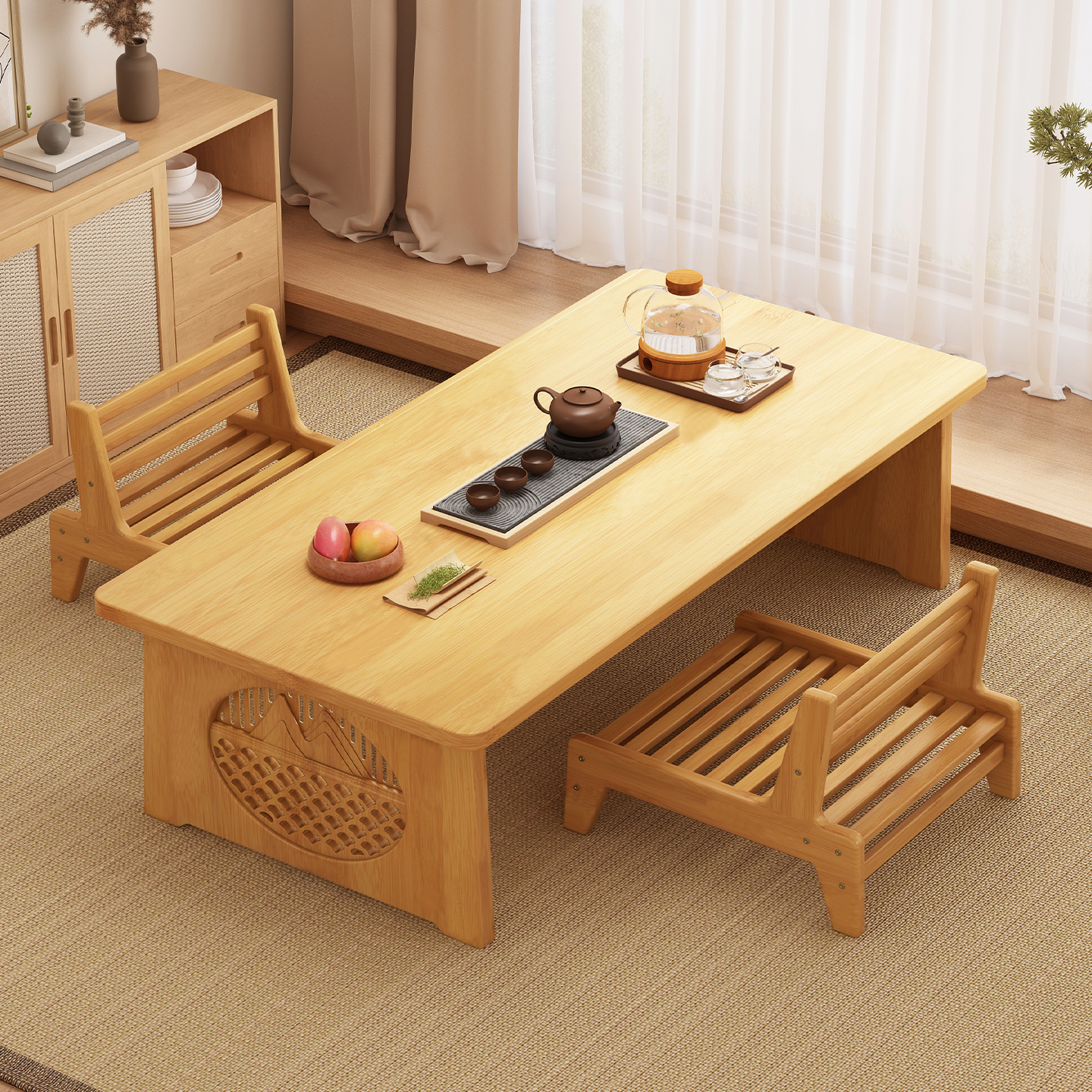 【升级可折叠!】日式飘窗小桌子