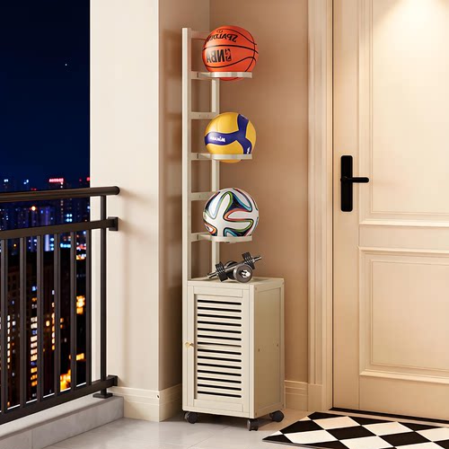 【加厚铁框】可移动篮球置物架子