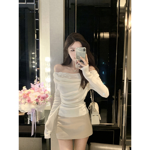 花朵一字肩毛衣羊毛针织衫 JustQin 秋装 25新款 女外套 记忆浮沫