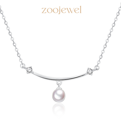 【七夕礼物】ZOO JEWEL珍珠项链女纯银颈链轻奢小众送女友礼物