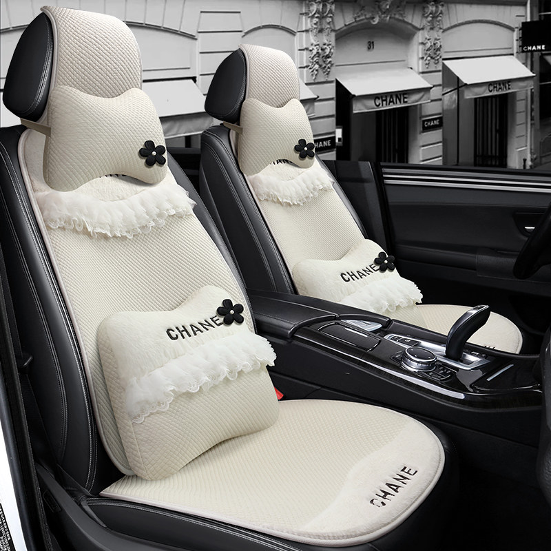 汽车坐垫四季靠背三件套单个坐垫车座垫子单片新款透气新款坐垫