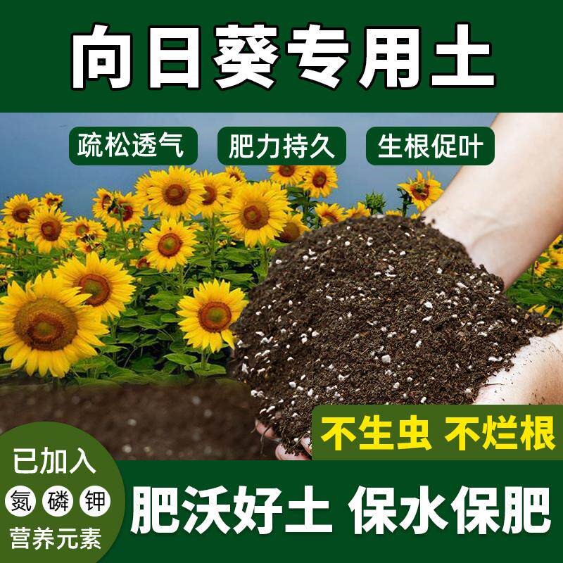 向日葵专用土盆栽土肥料激活根系向日葵营养土不烧苗发酵土壮根土