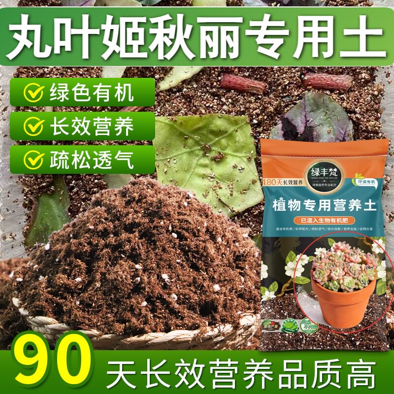 丸叶姬秋丽适用基质无尘处理营养土经久耐用改善板结无草籽观花