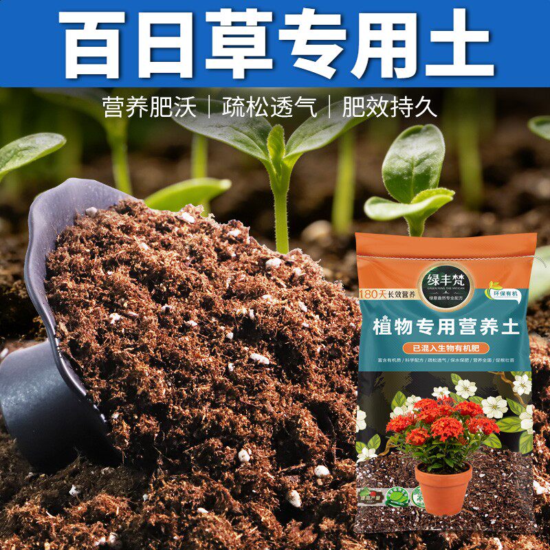 百日草专用花泥轻质好用阳台盆栽土原料甄选改良基质无草籽木本