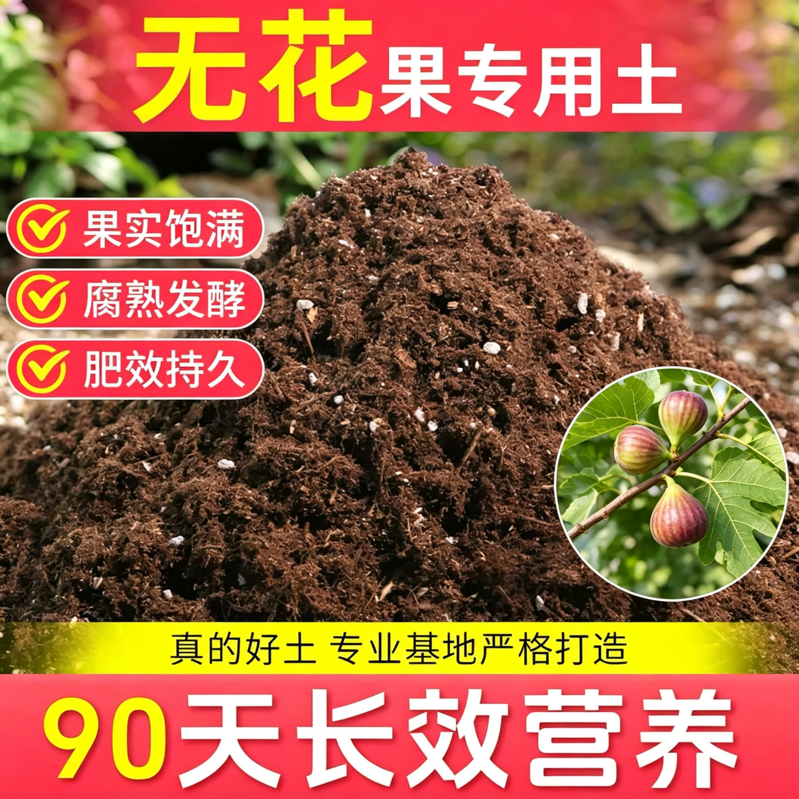 无花果种植泥炭土防烂根科学配比嫁接育苗盆栽土扦插根壮苗好家用
