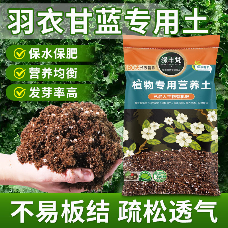 羽衣甘蓝专用营养土不烧根不烧苗种植土安全可靠促生长无草籽多肉