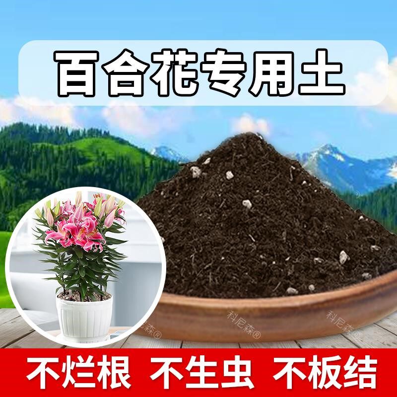 百合花专用土种花泥土花草盆栽土壤百合花专用肥料家庭养花营养土