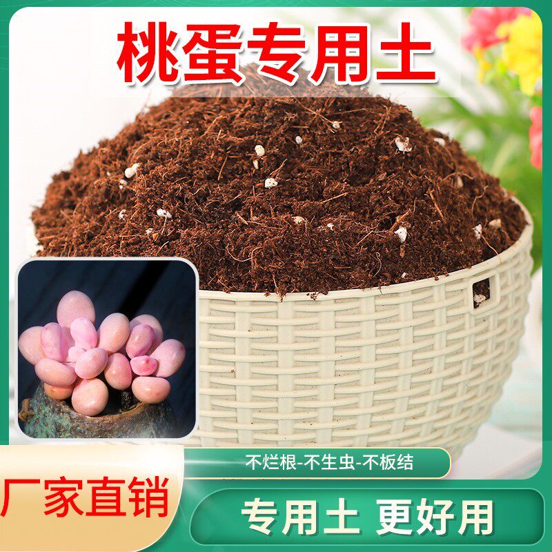 桃蛋专用土多肉肥料专用土花卉盆栽通用型椰糠泥炭腐殖颗粒种植土