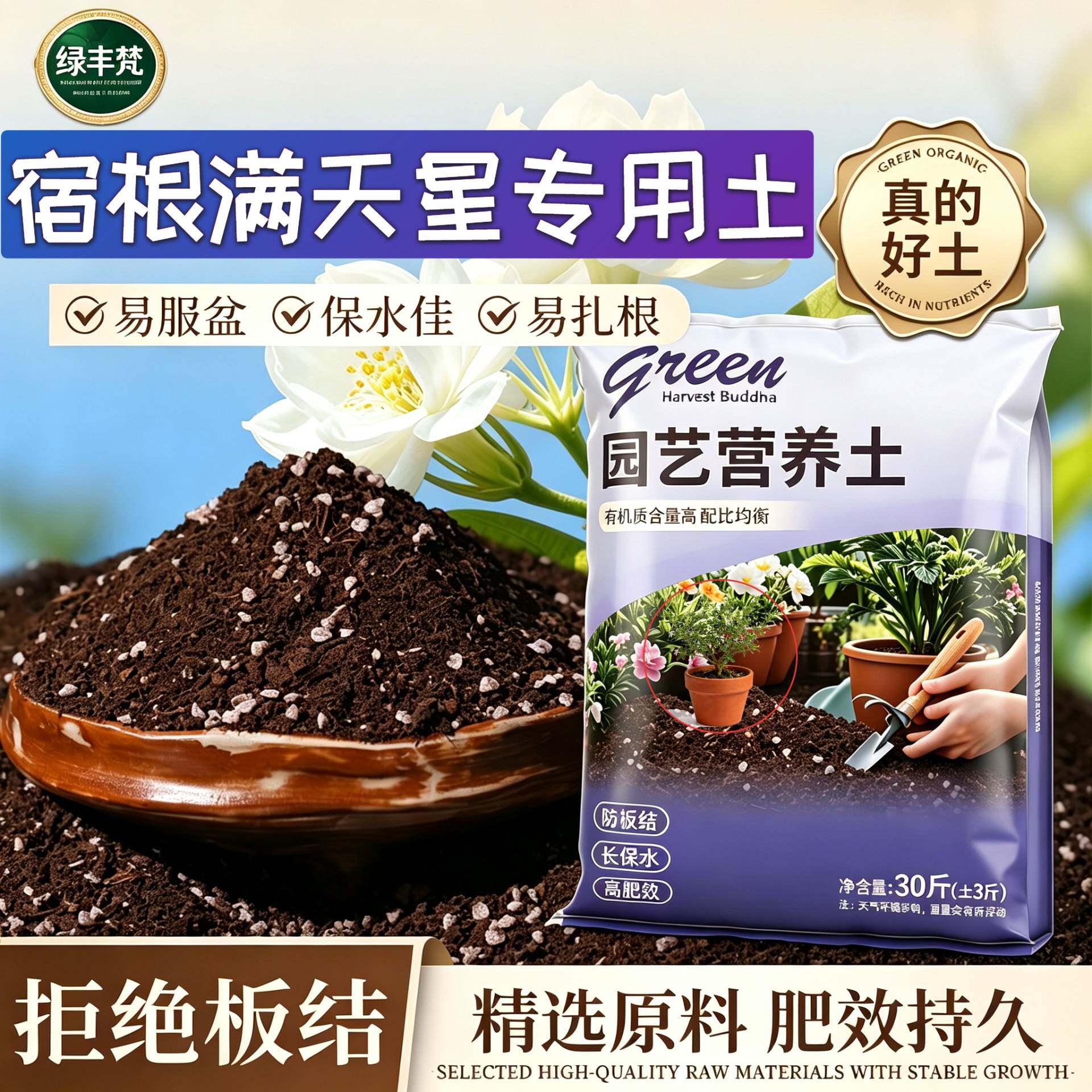 宿根满天星专用种菜土保水锁肥家庭园艺泥炭基质有机增色喜酸基质