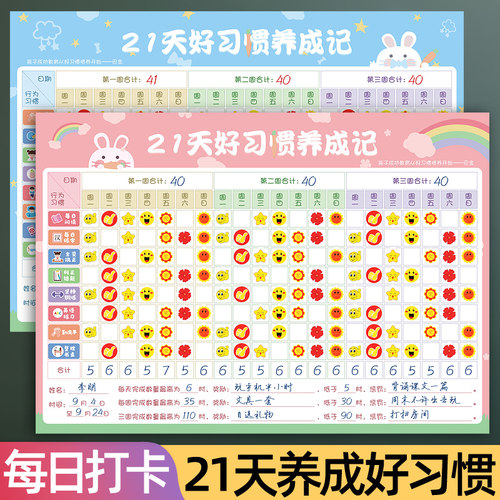 昔年计划表21天好习惯养成