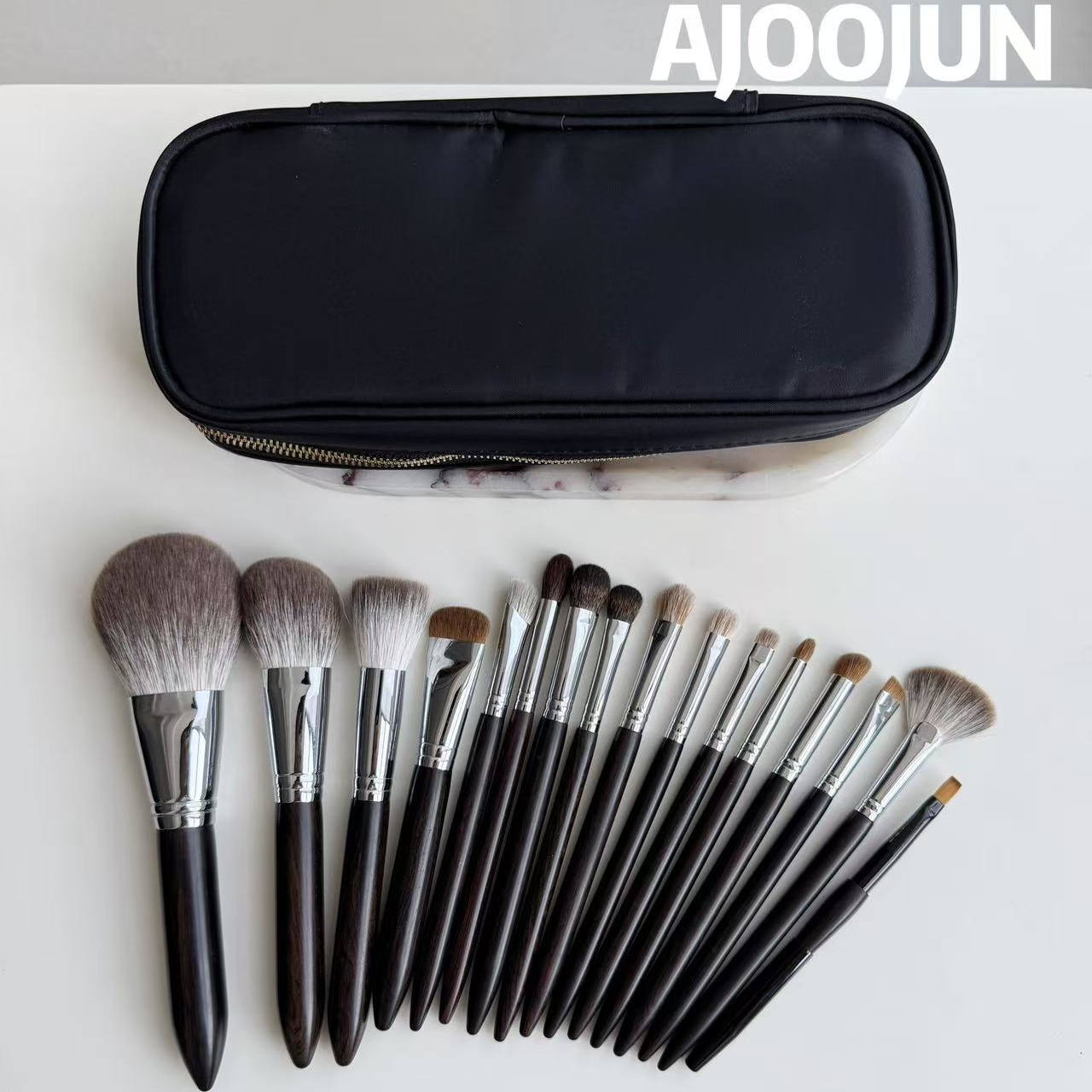 乌木高端雪狐毛松鼠毛黄狼毛刷