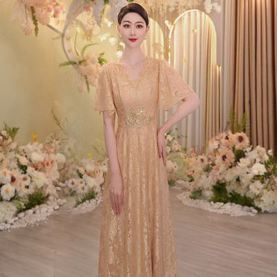 2025新款高端礼服妈妈裙子