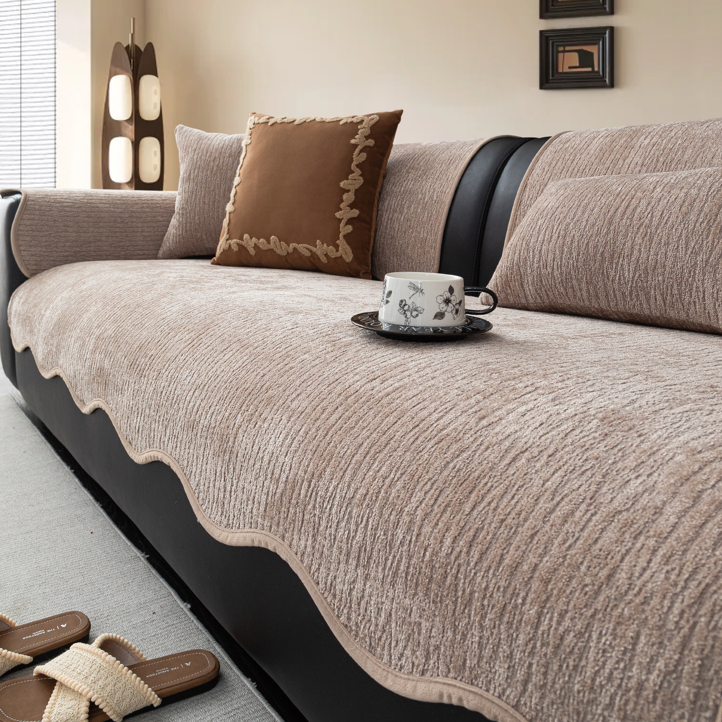 新款雪尼尔轻奢高级感异形沙发垫