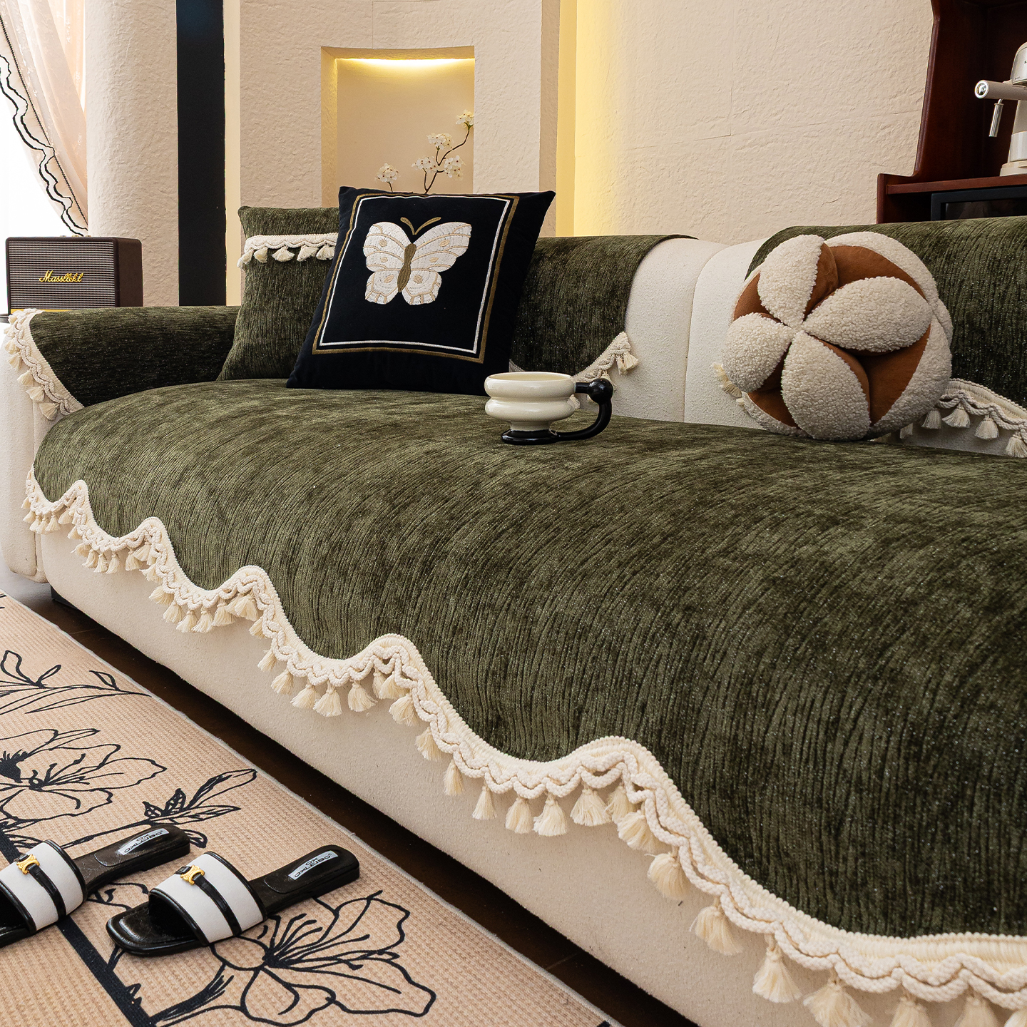 新款雪尼尔2025四季通用沙发垫