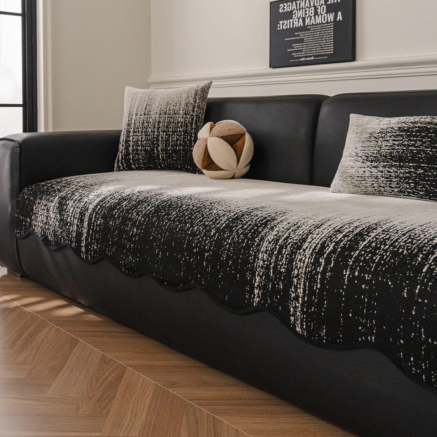 2025新款轻奢高级感雪尼尔沙发垫皮沙发盖布一片式不规则坐垫套罩,居家布艺,沙发垫,淘宝优惠券,粉丝福利购,淘宝优惠卷