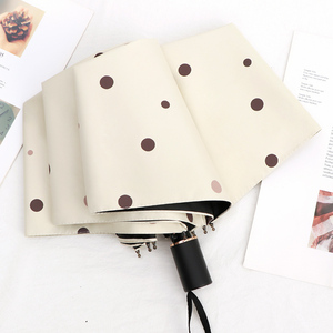 可爱印花晴雨伞两用折叠加厚黑胶便携遮阳防晒防紫外线太阳伞女生