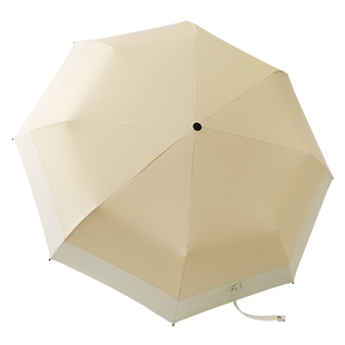 雨伞女复古简约纯色折叠手动遮阳防晒防紫外线晴雨两用自动太阳伞