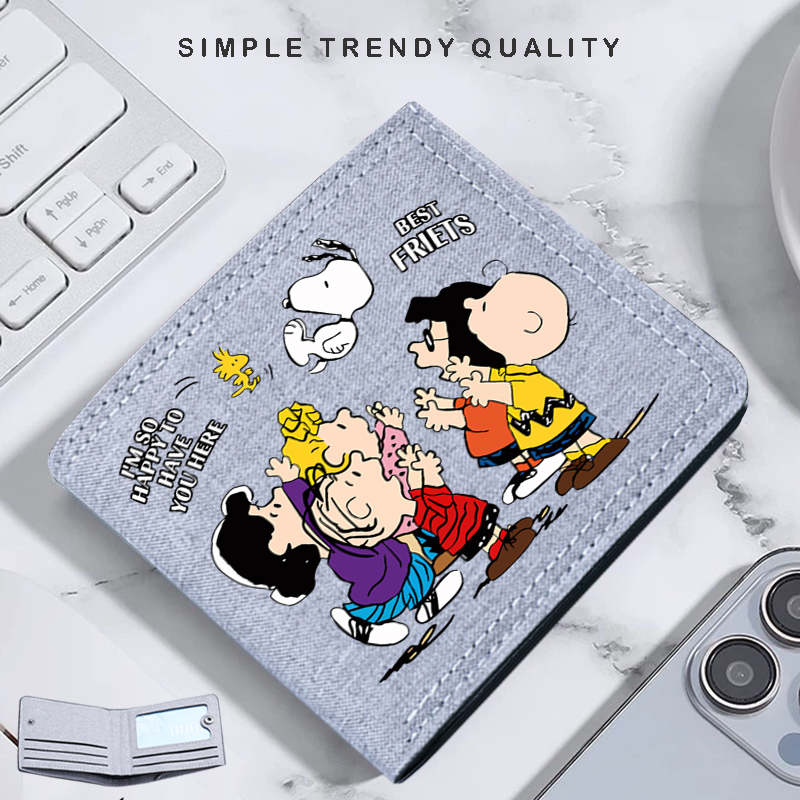 史努比两折短款折叠钱包零钱包