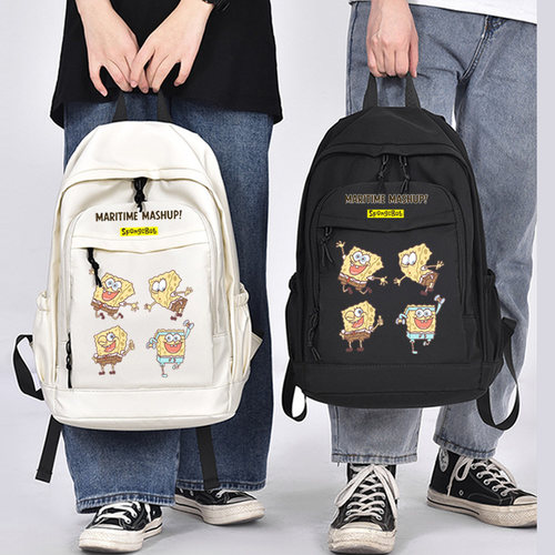 海绵宝宝周边书包初中生大容量