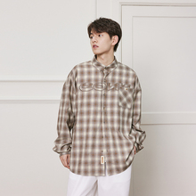 CONKLAB格纹梭织衬衫外套男长袖高级感宽松百搭情侣上衣潮牌衬衣