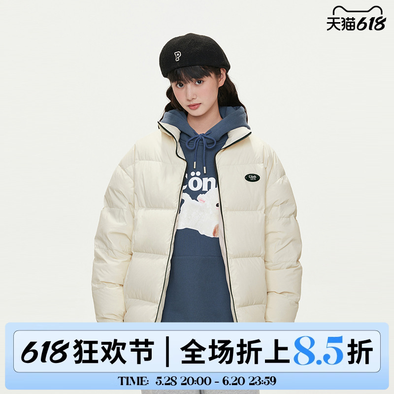 conklab基础宽松logo羽绒服