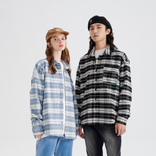 CONKLAB格兰绒格子衬衫男春季宽松休闲薄款外套情侣高级感衬衣潮