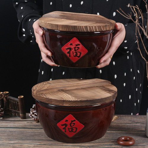 陶瓷加厚福字缸米缸特色农家乐餐