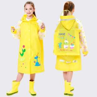 防水上学防雨小学生新款 儿童雨衣小女孩男款 中大童雨披女孩子幼儿