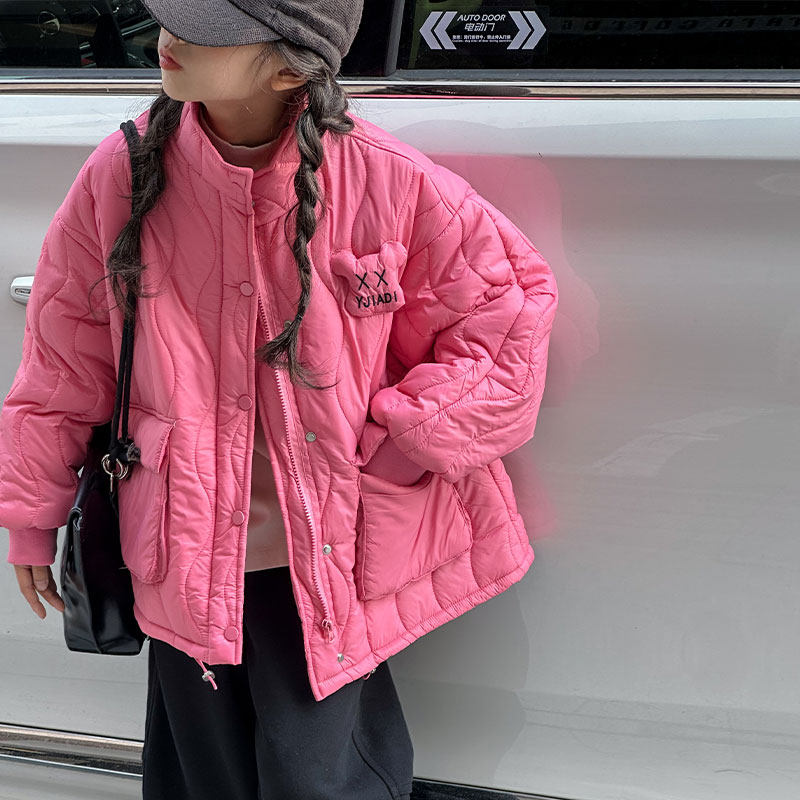 PAUL童装女童棉服袄儿童加厚保暖外套秋冬装2026新款大童羽绒棉衣