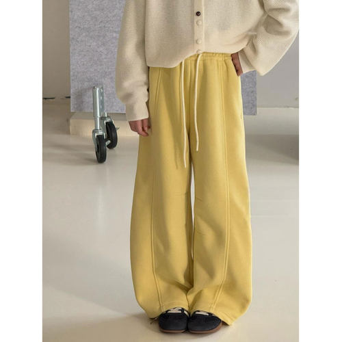 构式女童加绒弯刀裤儿童加厚裤子