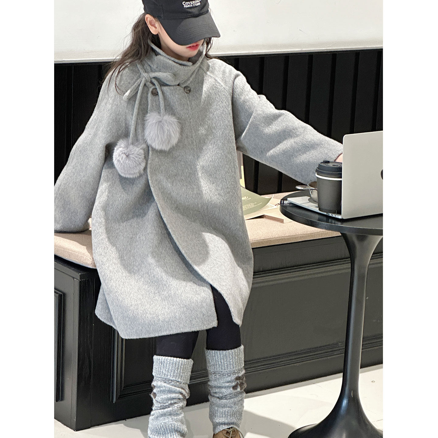 羊毛女童双面呢子大衣2026秋冬装新款大童儿童中长款毛呢外套洋气,童装/婴儿装/亲子装,呢大衣,淘宝优惠券,粉丝福利购,淘宝优惠卷